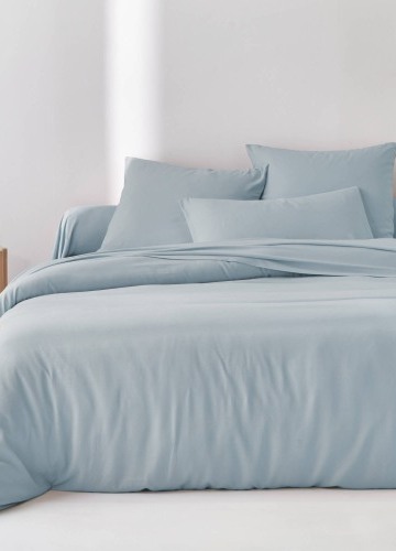 Jednobarevné povlečení z bambusu a bavlny