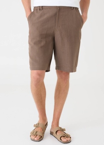 Bermudy z bavlny-lnu