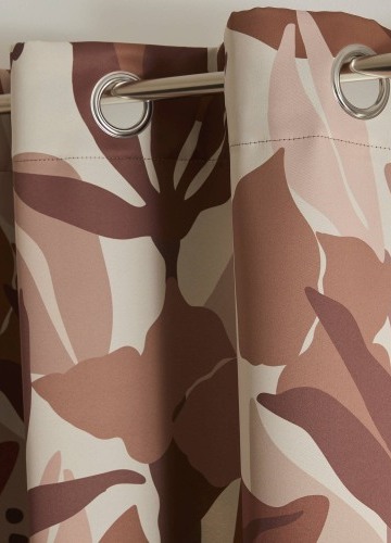 Zatemňovací závěs s potiskem rostlinného vzoru