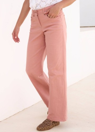 Široké keprové kalhoty s 5 kapsami