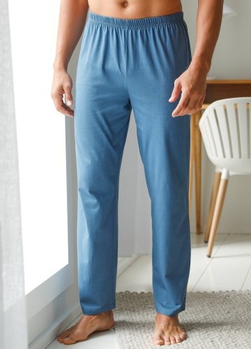 Jednofarebné dlhé pyžamové nohavice