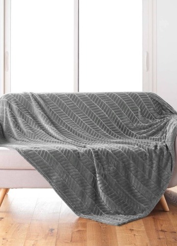 Hebký fleecový pléd s optickým efektom
