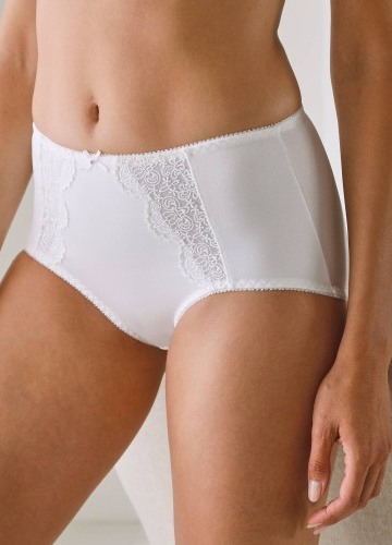Zeštíhlující vysoké kalhotky Caprera zn. Confidence Lingerie® s vyšívaným tylem