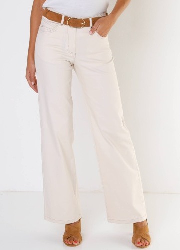 Široké keprové nohavice s 5 vreckami