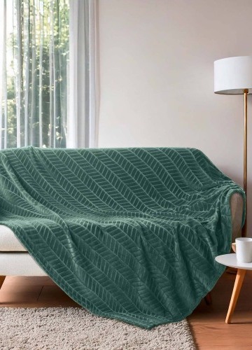 Hebký fleecový pléd s optickým efektom