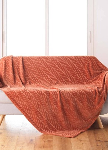 Hebký fleecový pléd s optickým efektom