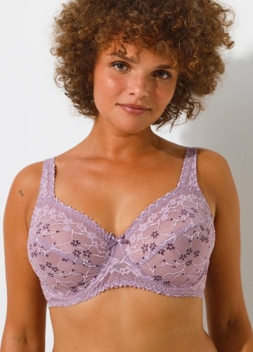 Krajková stahující podprsenka, s kosticemi