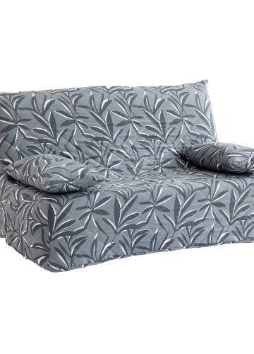 Poťah na pohovku typu harmonika s výplňou a potlačou listov