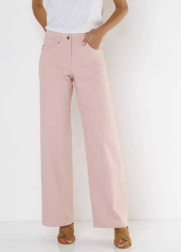 Široké keprové nohavice s 5 vreckami