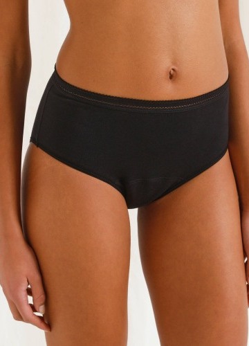 Vysoké menstruační kalhotky z bio bavlny Athena®, pro silnou menstruaci