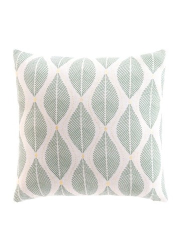 Vankúš s potlačou listov a zlatých bodiek