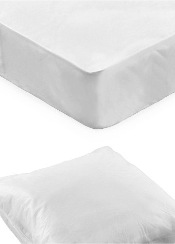 Jednorázová sada: povlak na polštář + napínací potah na matraci, 10 balení