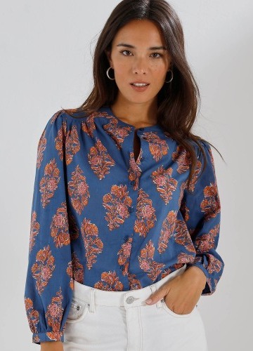 Blúzka s dlhými rukávmi a
potlačou