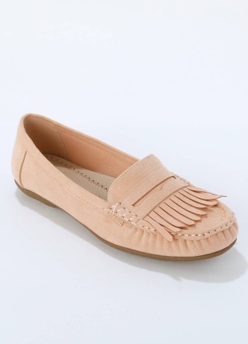 Mokasíny z imitácie semišu