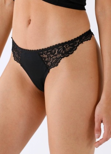 Sada 2 kalhotek string z mikrovlákna a krajky