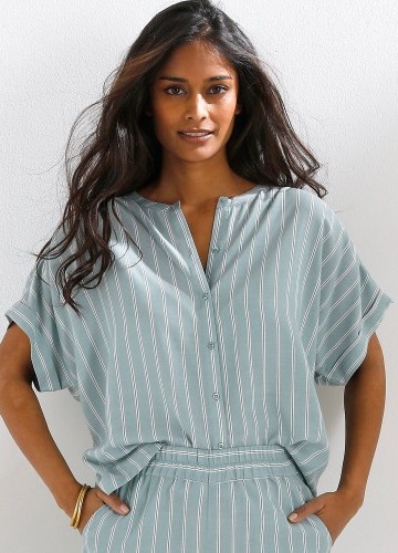 Pruhovaná blúzka s krátkymi rukávmi