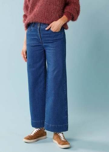 7/8 džíny s vysokým pasem, vnitřní délka nohavic 60 cm