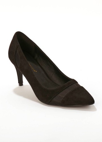 Lodičky na podpatku, se vsadkou ze síťoviny