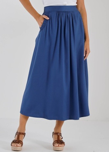 Dlhá jednofarebná sukňa