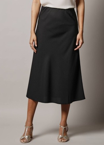 Krepová midi sukňa