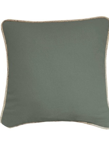 Jednobarevný polštářek s jutovým lemem