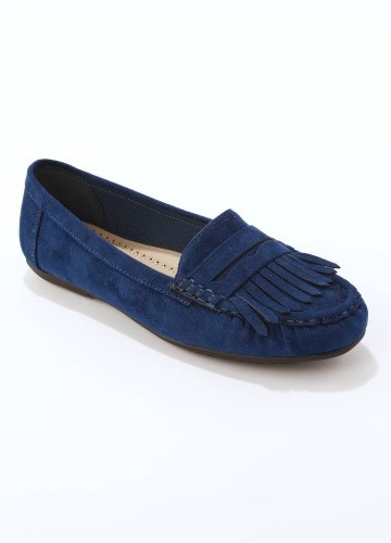 Mokasíny z imitace semiše