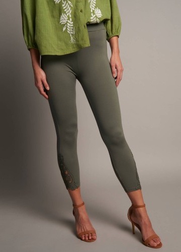 3/4 legíny s macramé a pružným pasem