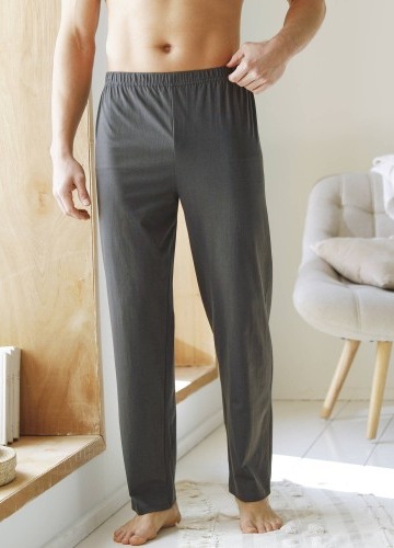 Jednofarebné dlhé pyžamové nohavice