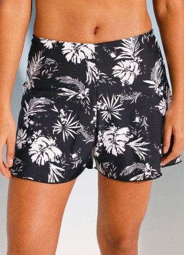 Plavkové širší šortky s potiskem Tabika