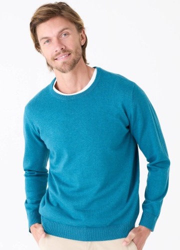 Pulovr s kulatým výstřihem a dlouhými rukávy