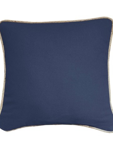 Jednobarevný polštářek s jutovým lemem