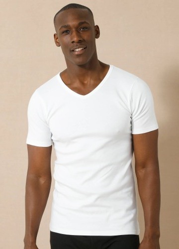 Súprava 2 tričiek Thermoperle® s výstrihom do V a krátkymi rukávmi, mierne hrejivé