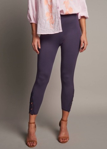 3/4 legíny s macramé a pružným pasem