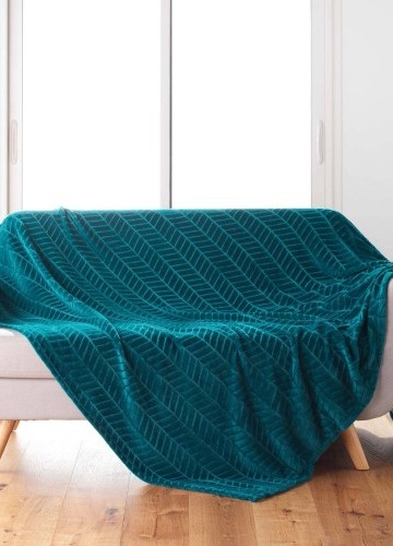 Hebký fleecový pléd s optickým efektom