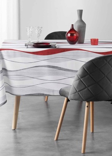 Ubrus s potiskem vlnek