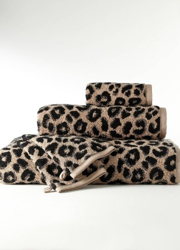 Froté sada koupelnového textilu se žakárovým motivem zvířecí srsti 450g/m2