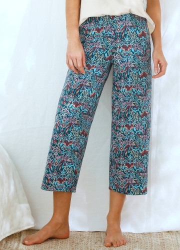 7/8 pyžamové nohavice s potlačou Ikat