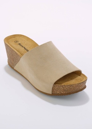 Kožené šľapky na korkovej podrážke