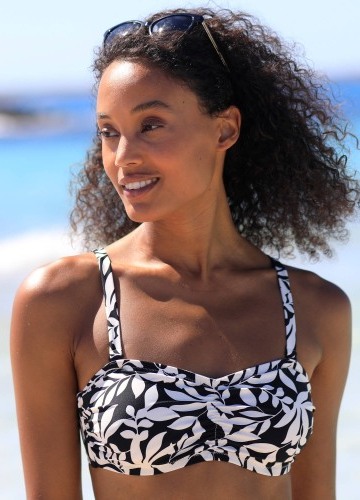 Plavková bandeau podprsenka Linao s kosticami