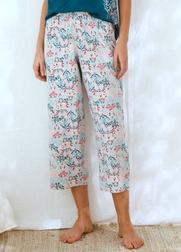 7/8 pyžamové nohavice s potlačou Ikat