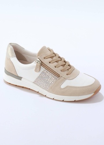 Kožené tenisky so zipsom a šnúrkami