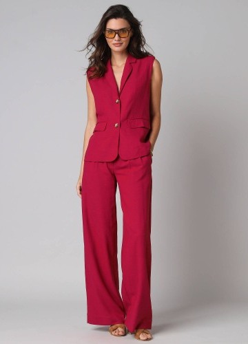 Blejzr bez rukávů, viskóza-len