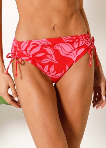 Plavkové midi nohavičky Viana s grafickým vzorom