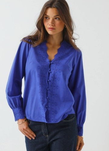 Blúzka s madeirovou výšivkou