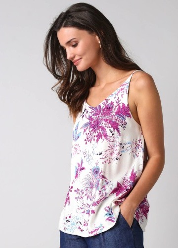 Top s potiskem rostlin