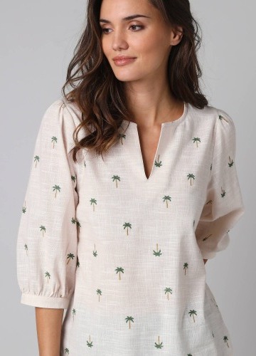 Halenka s potiskem palem