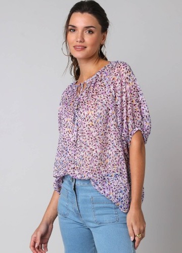 Blúzka s nariaseným golierom