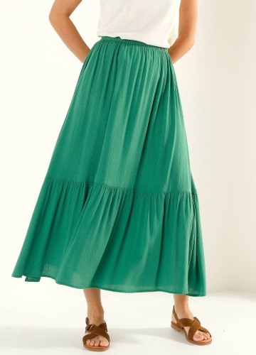 Dlouhá kreponová sukně