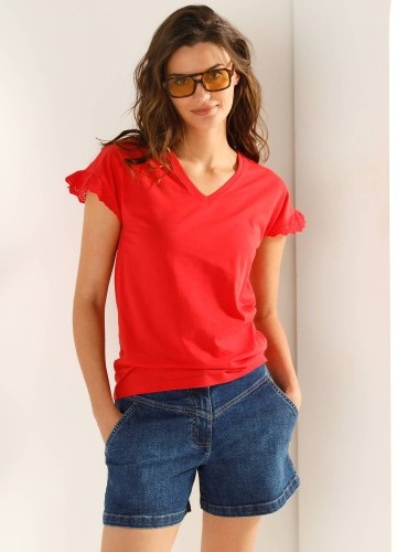 Tričko s výstrihom do V