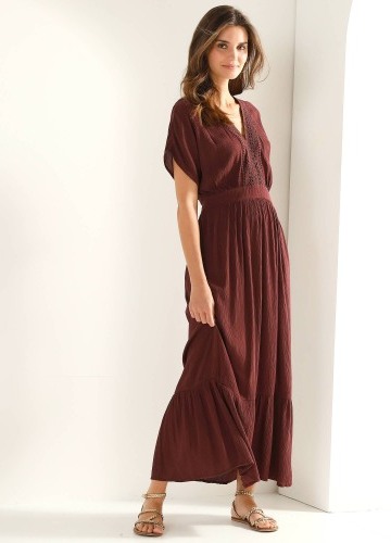 Dlhé šaty s macramé